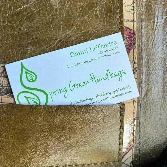 Upcycled Laptop Bag made from antique atlas book bag satchel Briefcase - Picture 4 of 6